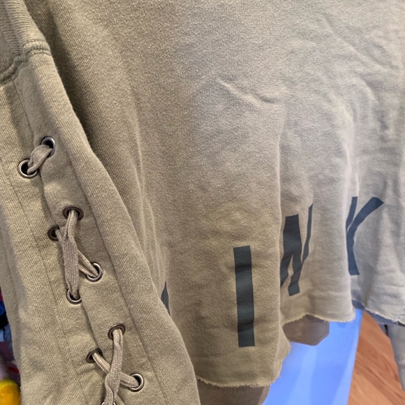 Pink Cropped Hoodie - Picture 3 of 4